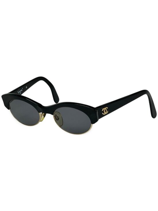 Chanel CC Logo Sunglasses Eyewear Acetate Black main image 5